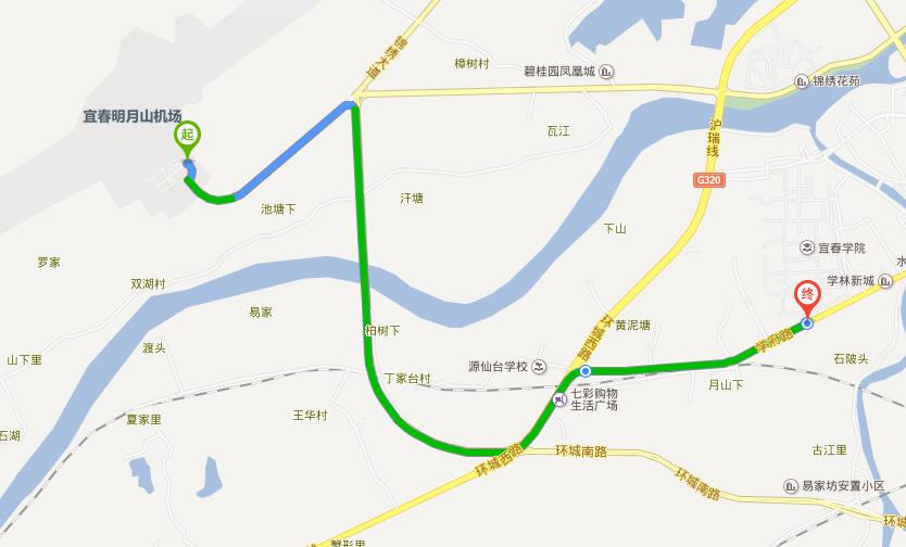 宜春学院交通路线图